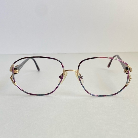 Vintage Christian Dior Eyeglasses Frames Purple Green Thin Glasses Retro 70s 80s main image 9